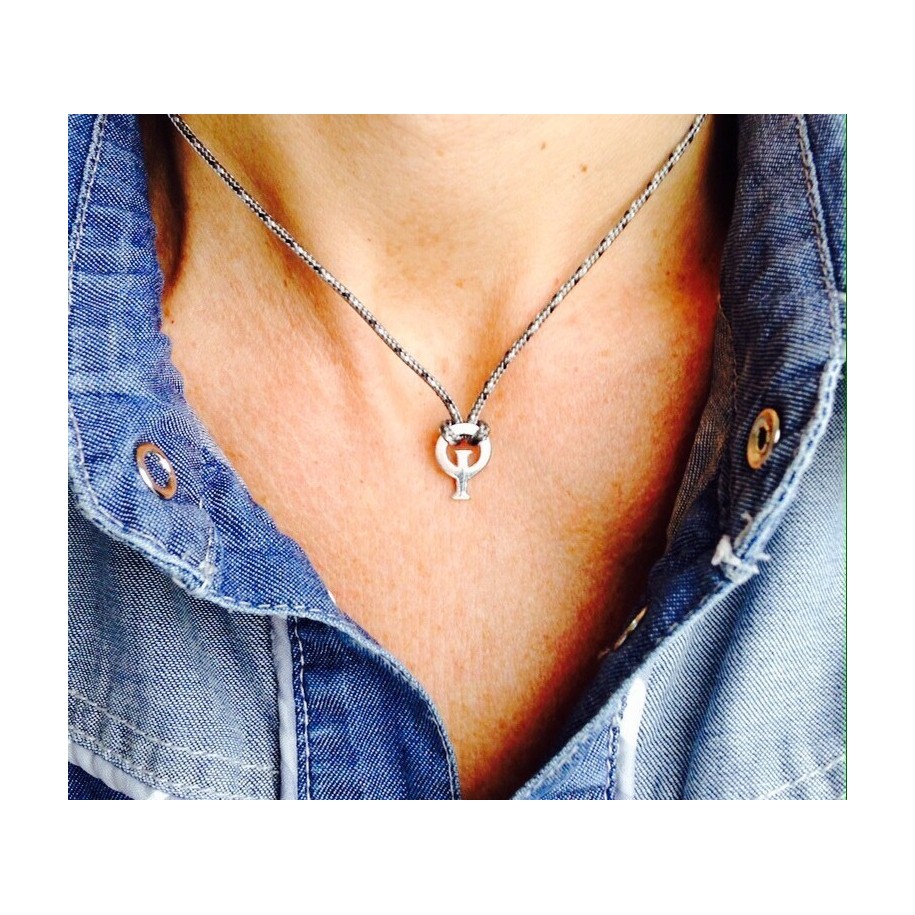 PENDENTIF SYMBOLE OPTIMISTE ARGENT PQ