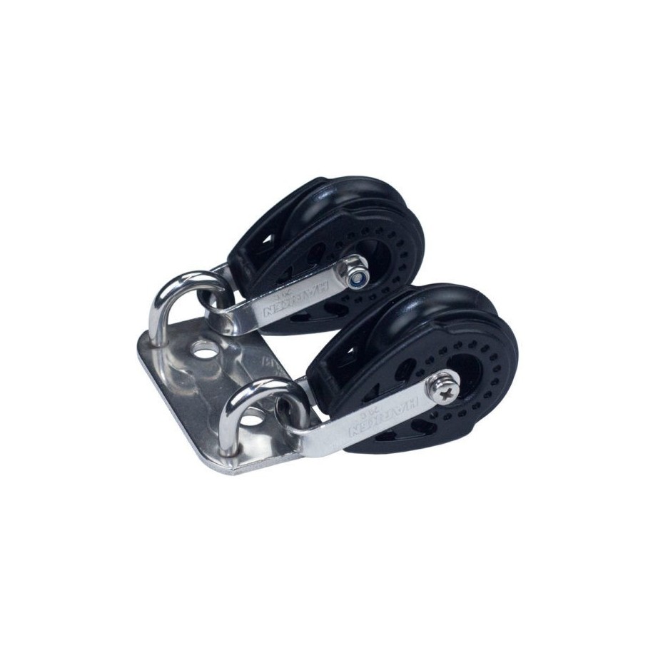 plaque avec 2 poulies harken 29mm