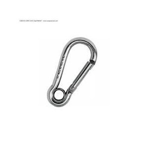 open carabiner with stainless steel eye 50mm