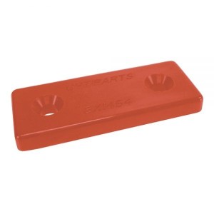 placa nylon roja para cinchas.