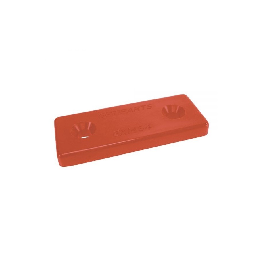 plaque de nylon rouge pour la sangle.
