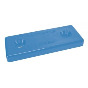 Plaque de nylon bleu pour la sangle